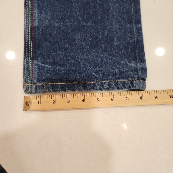 Gino Green Global Jeans Mens 34x31 Blue Vintage Embroidered JNCO Grunge 999 - Picture 13 of 15